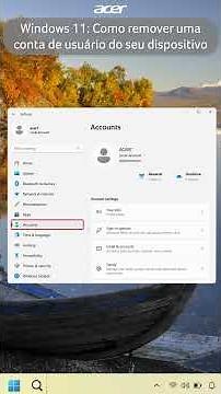 Windows 11 - Como remover uma conta de usuário
