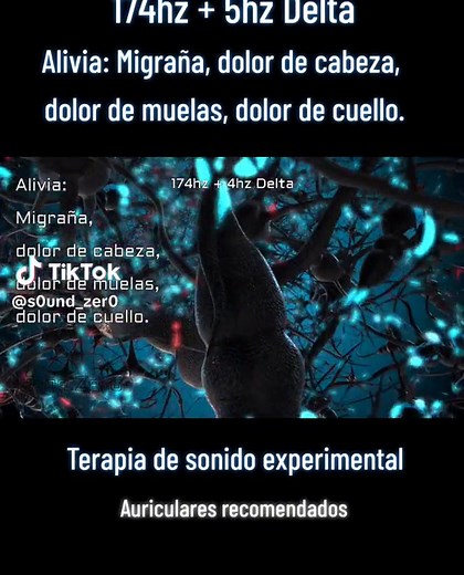 Migraña, dolor de cabeza, dolor de muelas, dolor bucal y dolor de cuello. Esta es la frecuencia de 174 Hz con 4 Hz añadidos. 174 hz es parte de la escala de música Solfeggio con ondas Delta de 4 hz que se experimentan mientras estamos en un sueño profundo. Muchos han encontrado alivio del dolor real escuchando este tono y espero que también te beneficie a ti. ¡Sound Zero produce contenido de terapia de sonido experimental hecho para que todos disfruten y se #mente #migraña #aliviodelamigraña #do