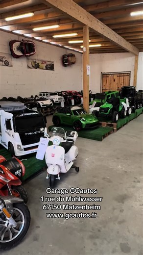 ⚡ Garage GCautos – Spécialiste des véhicules électriques & thermiques pour enfants, ados et adultes ! Offrez le meilleur à vos enfants avec notre large gamme de voitures électriques, quads, motos et buggys adaptés à tous les âges. 👉 Découvrez tous nos modèles sur notre site : www.gcautos.fr 🚛 Livraison rapide sous 3 à 5 jours ouvrés 🇫🇷 🚛 Livraison en Europe 🇪🇺 💳 Paiement en 3x ou 4x par carte bancaire — en magasin ou directement en ligne 📦 Retrait en magasin à Matzenheim (67) Venez déco