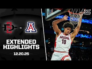 San Diego State vs. #1 Arizona Extended Highlights | 2025-26 Big 12 Men's Basketball