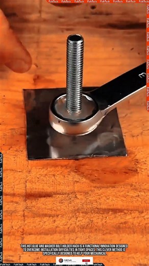 Hot Glue Bolt Hack: Securing Washers With Steady Hands-Free Seamless Tool #tool #tools #innovation