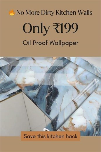 No More Dirty Kitchen Walls 🔥 Kitchen Wallpaper Only ₹199