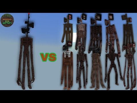 Siren Head (The Alternate Alarms) vs Siren Head's | Minecraft Bedrock | MobBattle