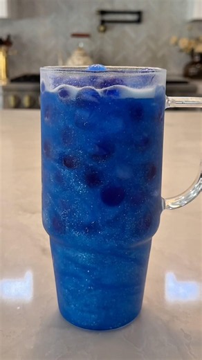 Sparkling Sapphire Loaded Water 💙🫧 #water #drink #blue #recipe #restock #asmr #viral #shorts #fyp