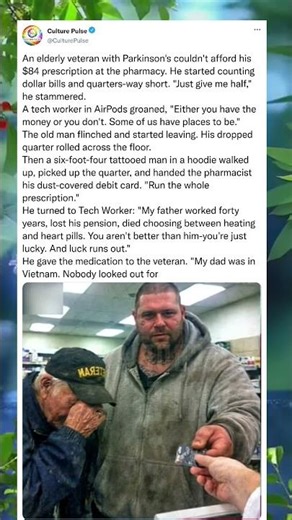 Tattooed Man Puts Rude Pharmacy Customer in Their Place #shorts