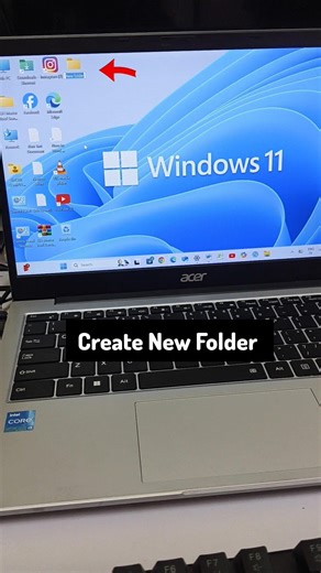 Create a New folder Using Keyboard Shortcut Key #windows #computer #pc #laptop #tech #shortvideo