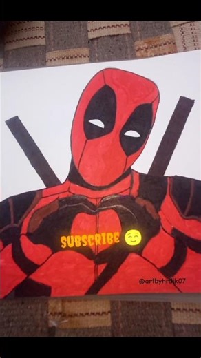 Deadpool Realistic Drawing – Wait for the End 😮 #art #shorts. #chotaalivlogs