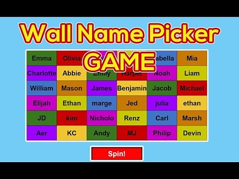 Wall Name Picker Game| Tutorial