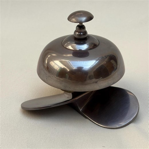 Vintage Steel Desk Bell Sleek Reception Service Bell - Etsy