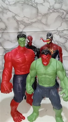Hulk And Red Hulk, Venom And Spiderman Choose Swap Heads #marveltoys #spiderman