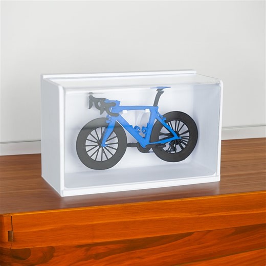 3D Printed Blue Bicycle Sculpture, Miniature Handmade Bike Decoration - Etsy