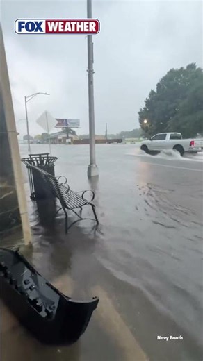 Highway Flooded in Mississippi as Remnants of Tropical Storm Arthur