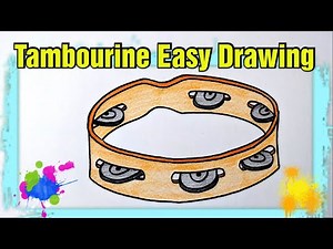 How to Draw Tambourine || Musical Instrument || @Kalakrit Art Studio by Kanika