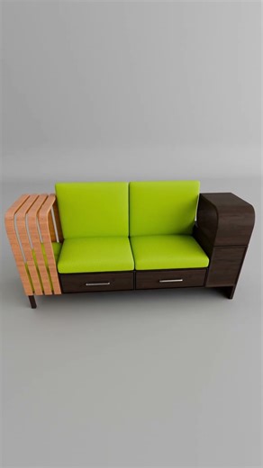 Sofa design in Blender #blender #3dmodeling #sofa #furnituredesign #shorts