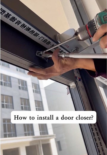 How to install a door closer?#hardware #accessories #doorcloser #door #aluminumdoor