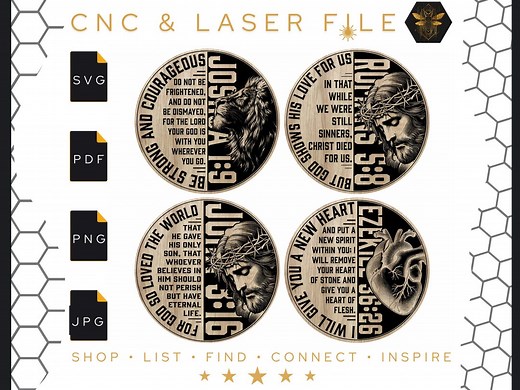 Bible Verse Laser Engraving Bundle: Christian SVG Cut Files (digital Download)) - Etsy