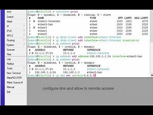 Configure mikrotik router with terminal