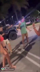 When you thought you would wear more clothes in a fight…. Bikini Trouble as girls fight at the beach parking lot 👙