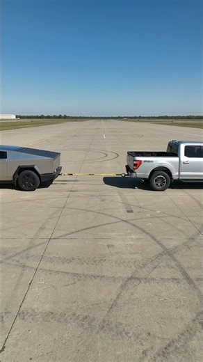 Tesla Cybertruck vs Ford F-150 Tug of War 😱 Who Wins? | USA Truck Battle #shorts
