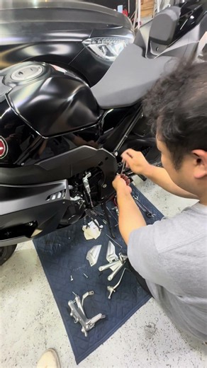 【バイクカスタム＋バックステップ交換】ご利用いただきましてありがとうございました❣️ #バイク洗車 #カスタム#バックステップ#cbr1000rrr
