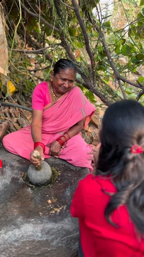 SATHWIKA🧚‍♀️ on Instagram: "“I just wanted to know the world before the invention of electronic mixer.” So I made roti pachadi on the old stone grinder under my grandmother’s guidance. She scolded me when I did it wrong, but every word was filled with love. Her hands moved effortlessly, teaching me with patience, stories, and laughter. In between corrections and memories, we laughed, talked, and enjoyed every moment together. That simple kitchen lesson felt like traveling back in time—where foo