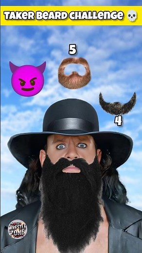 Undertaker Beard Challenge 🔥💀 5 Styles You’ve Never Seen Before! 😱 #wwe #undertaker