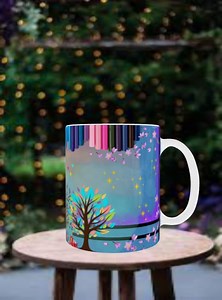 Abstract Floral Pattern Mug Modern Botanical Art Digital Design Printable Template - Etsy