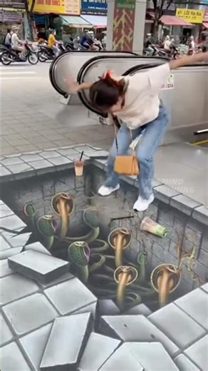 You Know It’s 3D Illusion Street Art… But You Still Fall 😵