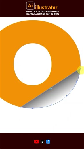 How to Create a Paper Folding Effect in Adobe #illustrator | Easy Tutorial