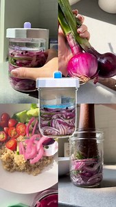 Time to ferment some red onions 🧅🤤 Hot take: seems like most people either love them or hate them (often because of the strong “aroma” when fermenting 🤭). Sound off in the comments: are you team fermented onions, or do you prefer to stay away from them? 💬 Full recipe for Fermented Red Onions is on our blog! #FermentedOnions #FermentAtHome #FermentationStation #ProbioticFoods #GutFriendly —— fermented red onions how to ferment onions homemade fermented vegetables probiotic onions mason jar fe