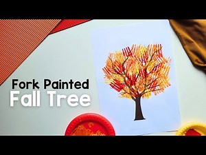 Fork-Painted Fall Tree Craft