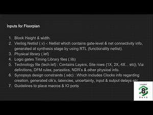 Physical Design - Fundamentals of Floor-planning & Layout Verification Flow