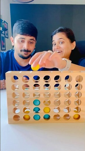 Connect four in a row to win! 🟡🔴 #LineOf4 #BoardGames #GameNight #gamecouple #gamesfortwo #games