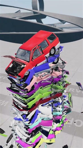 BeamNG Drive Cars Falling Testing #shorts