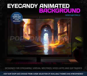 Animated Background for Streaming 1920x1080 - Enchanting Ancient Ruins Animated Wallpaper - Etsy