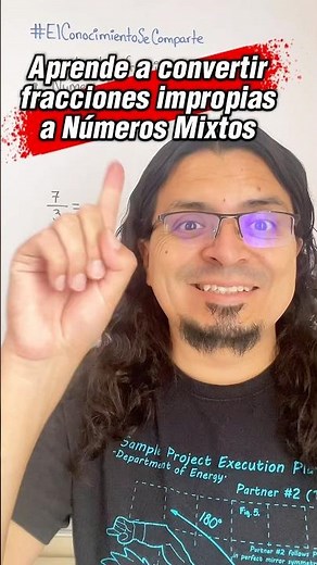 Conversión de Fracciones Impropias a Números Mixtos/Fracciones Mixtas 🤯 #elprofeluis #matematicas