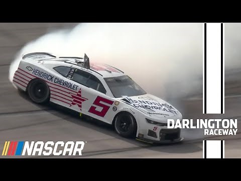 Kyle Larson Spins Racing Kyle Busch For Second Place | NASCAR
