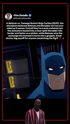 Batman and Shredder's fight in Batman vs. TMNT (2019) was more balanced than it looked