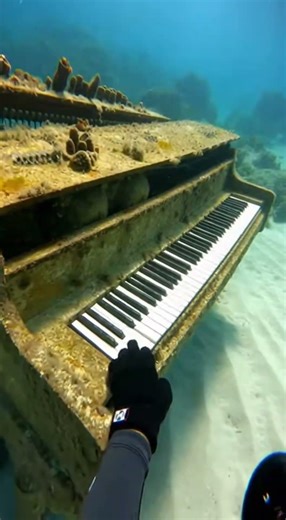Diver Finds a Full Piano Sitting on the Ocean Floor 🎹