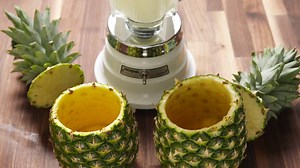 These pineapple cups from Delish are the best way to get your drink on! Get more tips for throwing the ultimate PJs and Piña Coladas party here: http://exne.ws/268GOBj | MySA