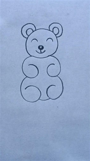 Cute Teddy bear 🧸🐨 drawing #drawing #art #easydrawing
