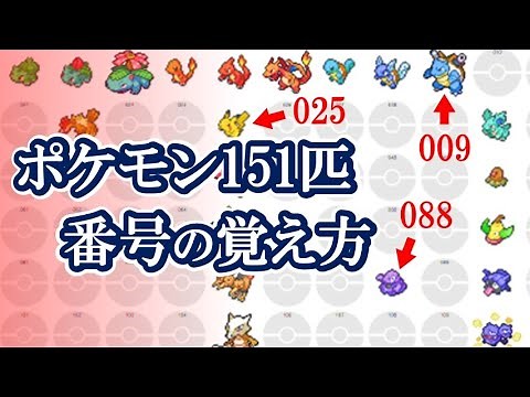 ポケモン図鑑番号を全部覚えるコツ(初代151匹編)