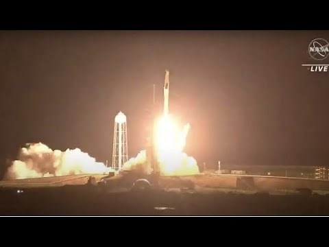 REPLAY - SpaceX Crew Dragon capsule lifts off for the International Space Station
