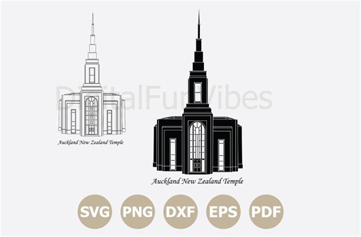 Auckland New Zealand Temple, LDS Temple SVG File, Religious Silhouette Cut Files, Mormon Temple Clipart Png, Dxf, Eps (digital Download) - Etsy