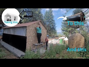 BUDGET SHED BUILD//phase 2 carport work shop//VEVOR Carport Shed to Shop Shed