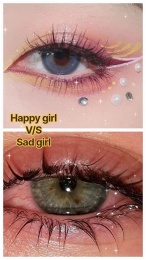 😊🎀 Happy Girl vs Sad Girl 🥺🥹😔#HappyGirl #SadGirl #Difference #Mood #Smile #Emotions #GirlLook