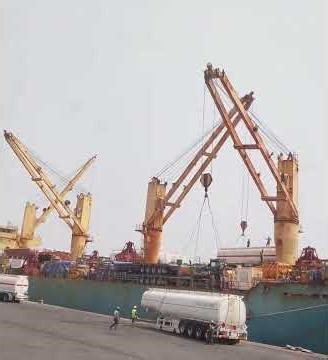 Discharging of Diesel tankers by General cargo vessel crane