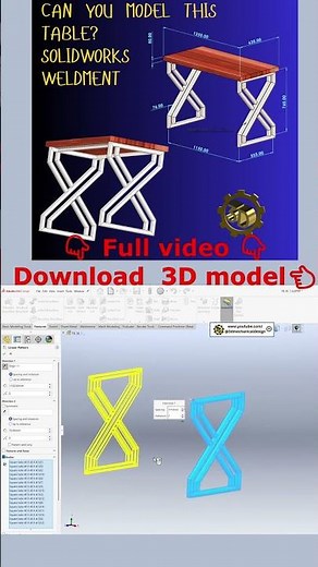 Master SolidWorks Weldments by designing a real table step by step.