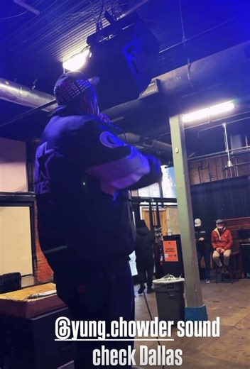 Yung chowder sound check in Dallas Texas
