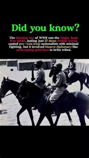 The Shortest War of WWII: The Anglo-Iraqi Conflict